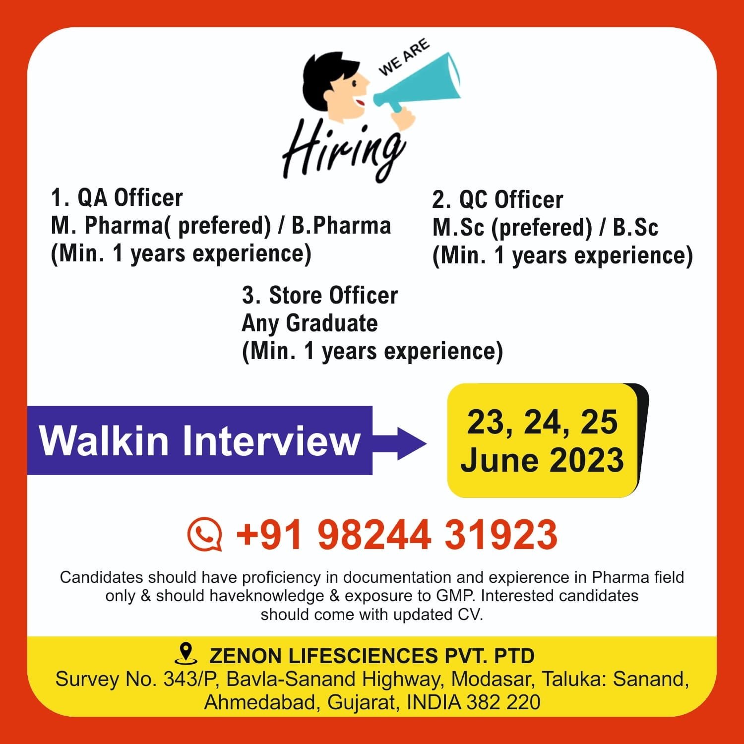 Walk in Interview