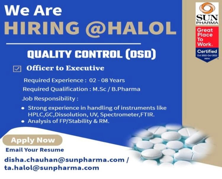 sun-pharma-hiring-for-quality-control-department