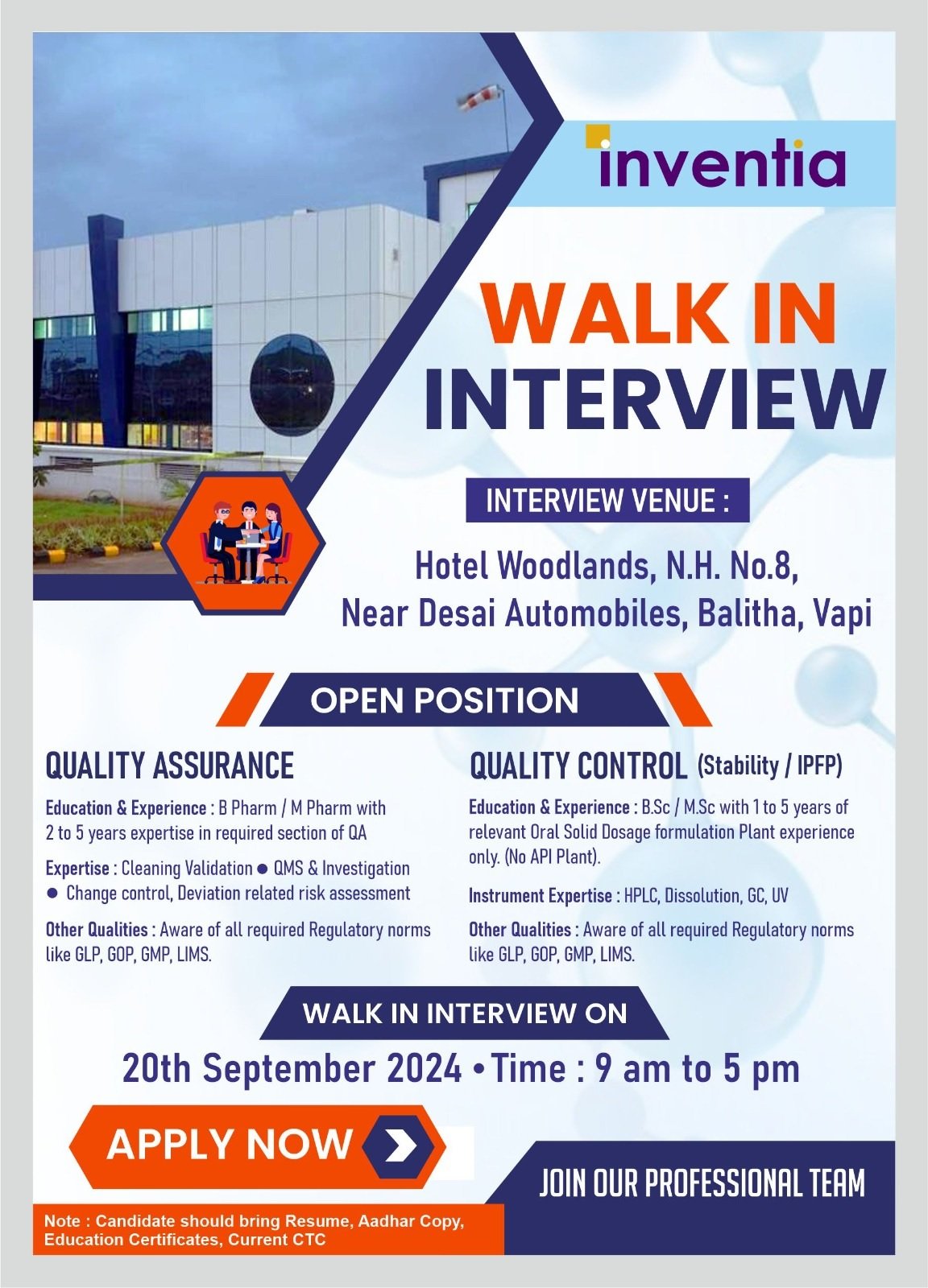 inventia-INTERVIEW on 20th Sept' 2024