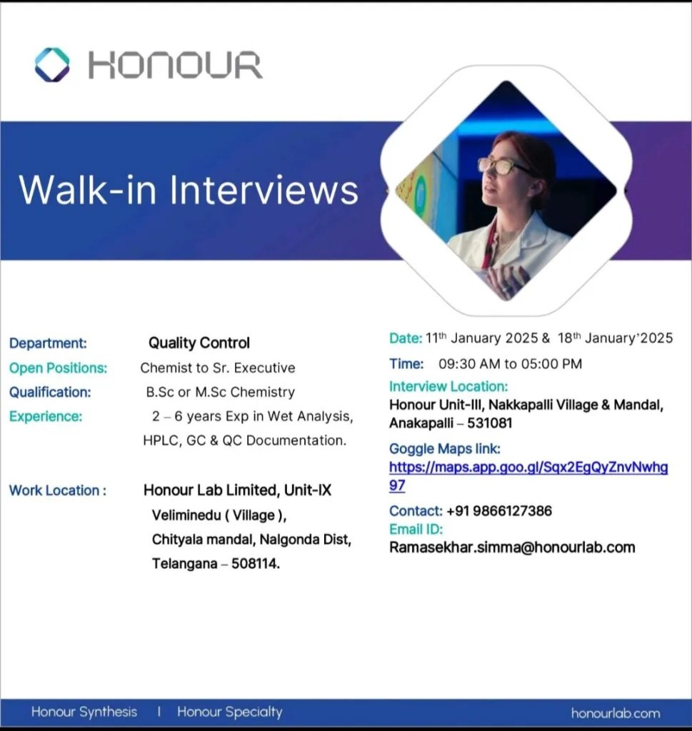 Honour Lab-Walk-In Interview